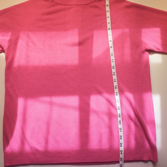STEPHANIE ROGERS PLUS Bright Pink Mock Turtleneck Acrylic Sweater Size 1X - Picture 9 of 12